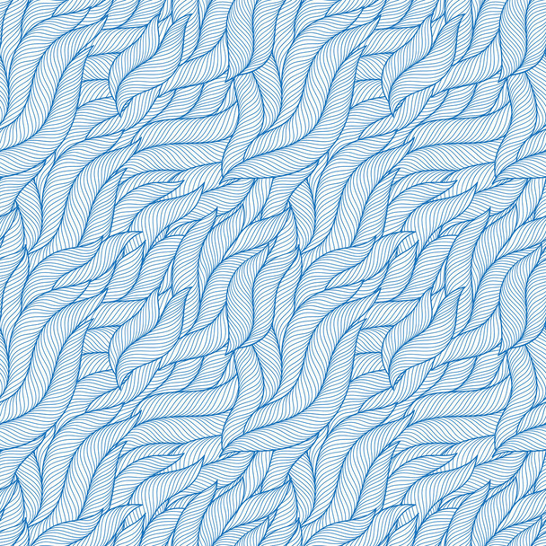 Patrón de ondas dibujadas a mano abstractas sin costuras, fondo ondulado. Patrón sin costura se puede utilizar para el papel pintado, relleno de patrones, fondo de página web, texturas superficiales. Hermoso fondo de la naturaleza sin costuras
 - Vector, Imagen