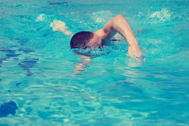 Lähikuva laukaus uimari
  - Valokuva, kuva