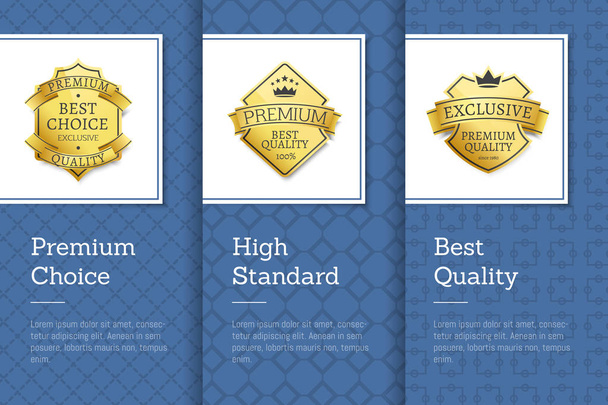 High Standard Premium Choice Emblema de la mejor calidad
 - Vector, Imagen