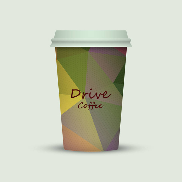 Creative design for take away coffee cup. - Vecteur, image