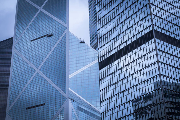 mavi cam ofis binası - Fotoğraf, Görsel