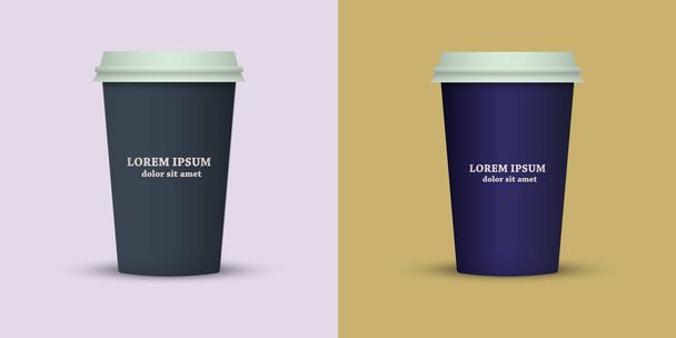 creative coffee cup template - Vecteur, image