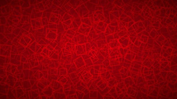 Αφηρημένα φόντο από τυχαία τοποθετημένα περιγράμματα των τετραγώνων σε κόκκινο χρώμα. - Διάνυσμα, εικόνα