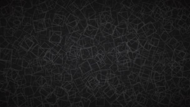 Fondo abstracto de contornos de cuadrados dispuestos aleatoriamente en colores negros
. - Vector, Imagen