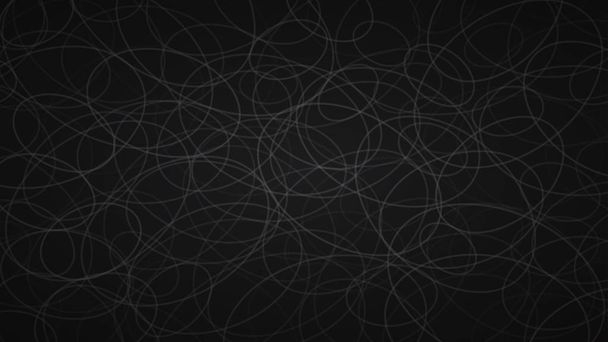 Abstract background of randomly arranged contours of elipses in black colors. - Vector, Image