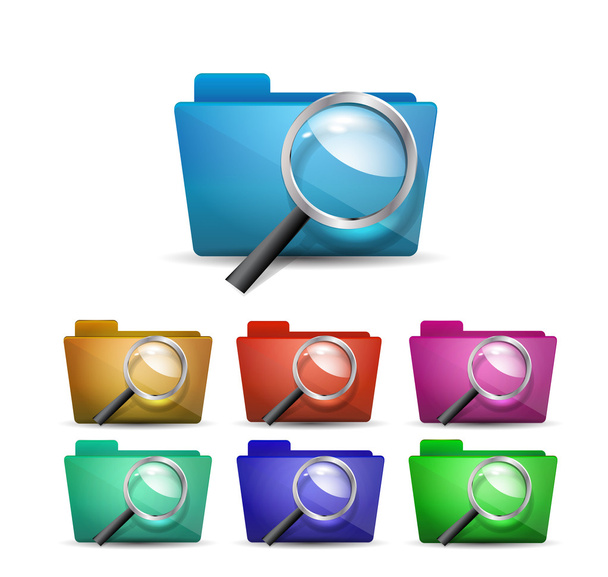 Vector search folder icon - Vector, afbeelding