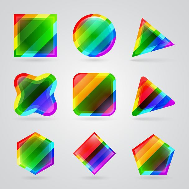 colorful geometric shapes - Vetor, Imagem