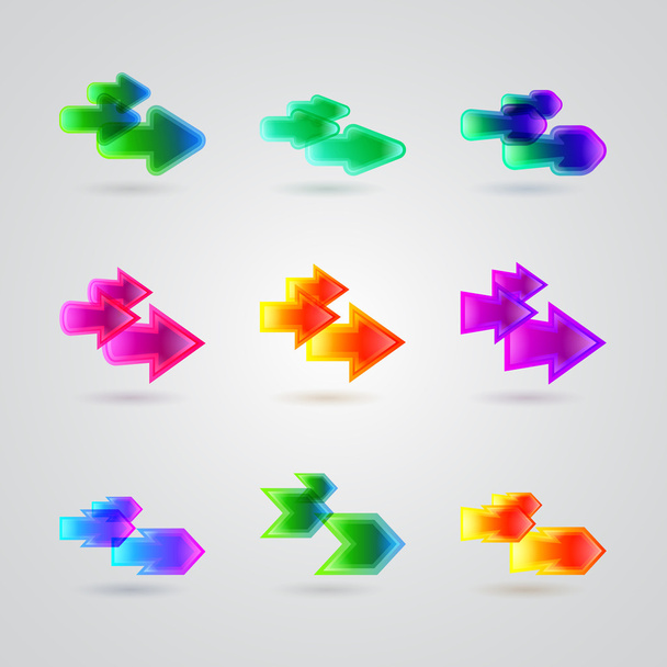 set of different arrows - Vektor, obrázek