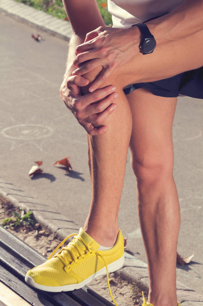 Close up shot of jogging man . Healthy concept - Fotó, kép