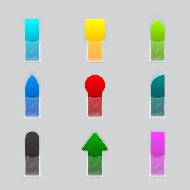 Set of colorful ribbon - Вектор,изображение