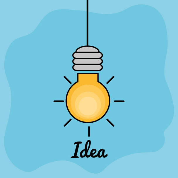 電球の創造的なアイデアの概念 - ベクター画像