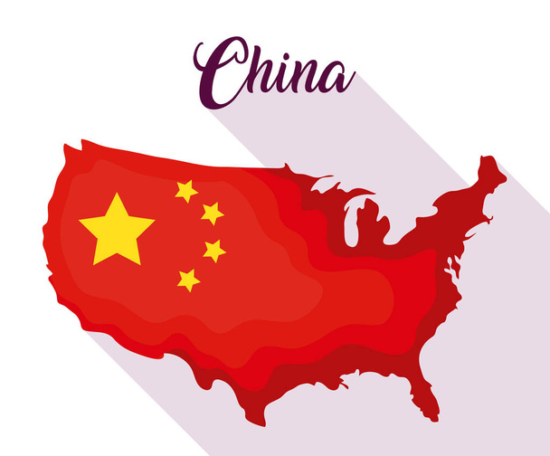 Chine drapeau design
 - Vecteur, image