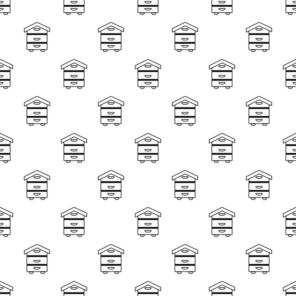 Wood beehive pattern vector seamless - Vector, imagen