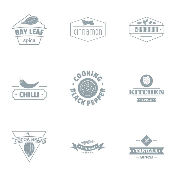Ingredient for cooking logo set, simple style - Vector, Image