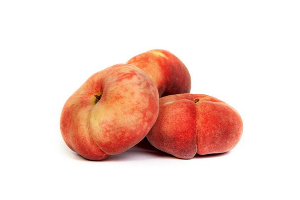 Three ripe fig peach on white - Photo, image