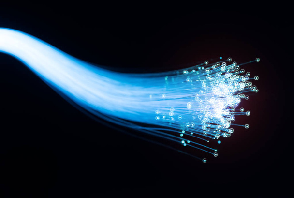 Fiber optik şebeke hattı kablosu arka plan - Fotoğraf, Görsel
