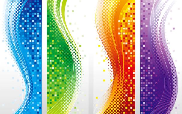 Abstract colored vertical design banners. Four abstract background. - Vettoriali, immagini