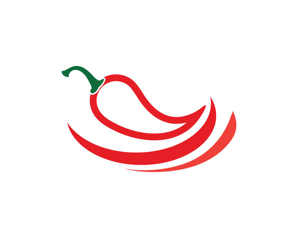 Kırmızı sıcak doğal biber ikonu Şablon Vektör Resimlendirmesi - Vektör, Görsel