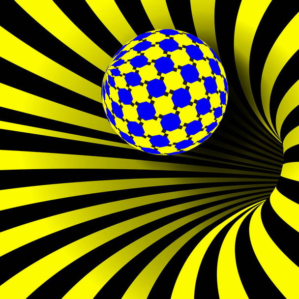 スパイラルの渦のベクトル。錯覚。ツイスト スパイラルの渦のトンネル形状。運動の動的な効果。催眠誤謬幾何学的魔法図を旋回します。 - ベクター画像