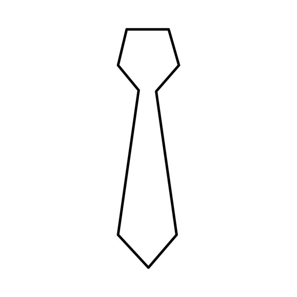 diseño de esquema de icono de corbata aislado en fondo blanco
 - Vector, imagen