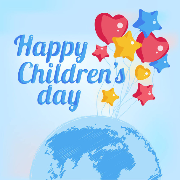 Print childrens day background - Vector, afbeelding