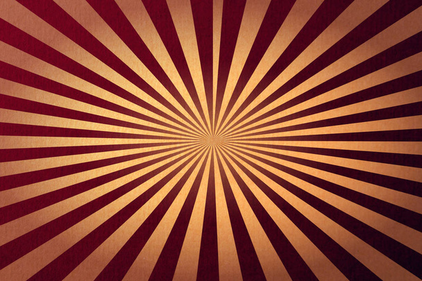 Abstract retro sunburst red background with old paper textured effect. - Photo, Image