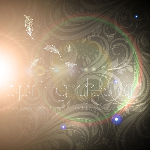 Seamless Wallpaper Background with sun shine, glow sparks and stars. - Vecteur, image
