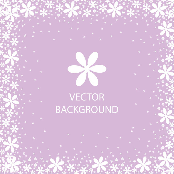 vector background white flowers on a lilac color - Vetor, Imagem