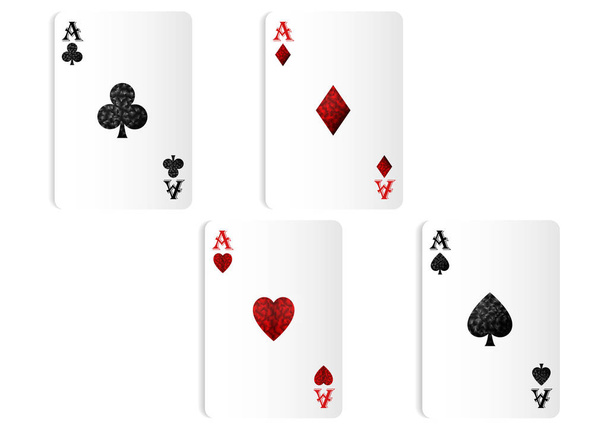 Ass-Spielkarten-Symbol - Vektor, Bild