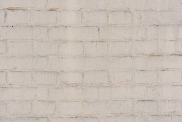 empty white brick wall textured background - Photo, Image