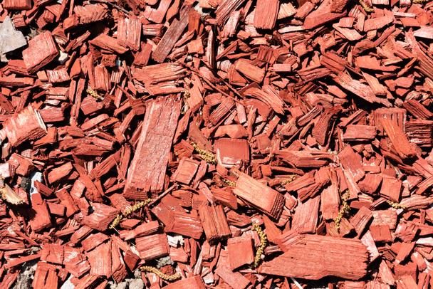 zár-megjelöl kilátás-ból háttér piros faforgács - Fotó, kép