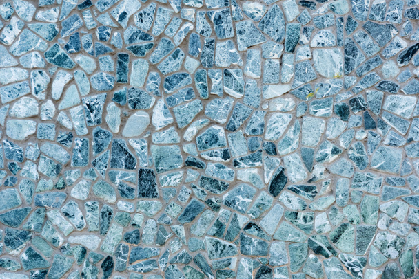 Vollbild-Ansicht der dekorativen blauen Mosaik-Hintergrund - Foto, Bild