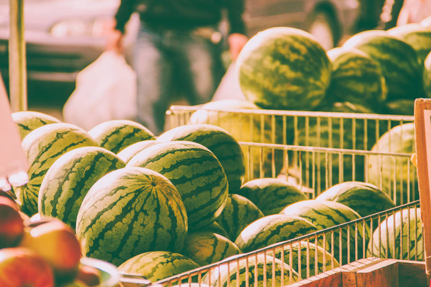 Watermelons in a local market - 写真・画像