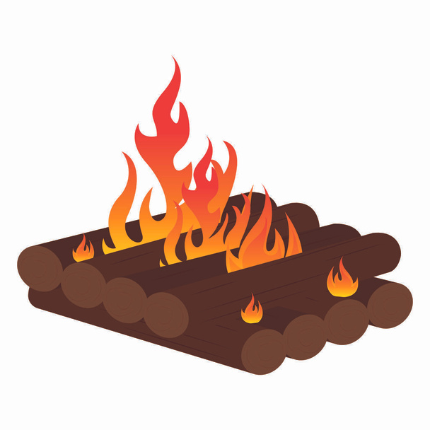 Abtract nature campfire - Vector, Image