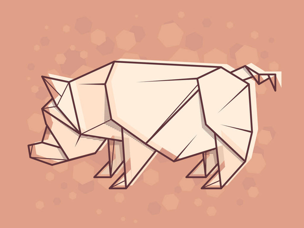 Vetor abstrato ilustração simples desenho esboço porco
. - Vetor, Imagem