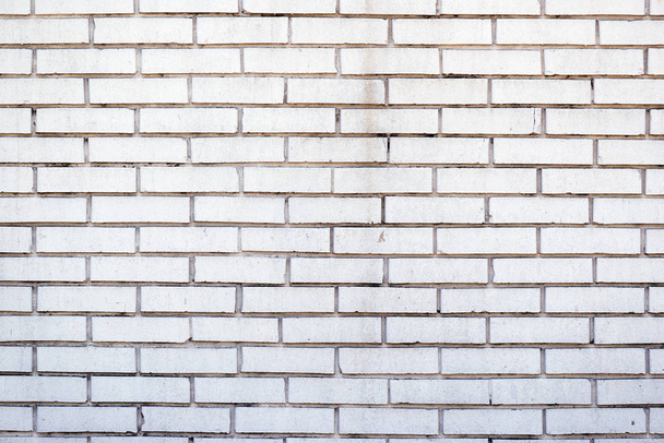 Bílá cihlová zeď vzorek jako abstraktní pozadí - Fotografie, Obrázek