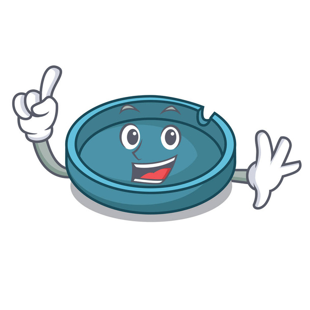 Finger ashtray mascot cartoon style vector illustration - Vecteur, image