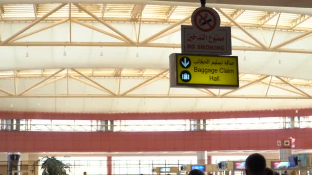 Reclamación de equipaje y señal de inmigración aeropuerto
. - Metraje, vídeo