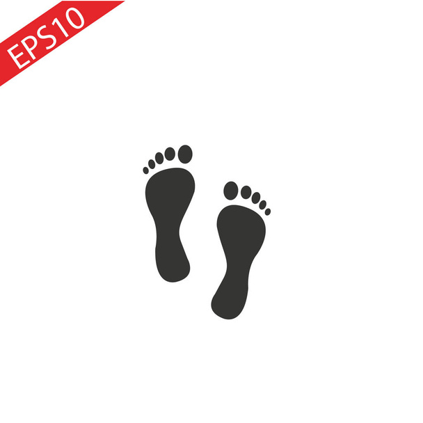feet icon vector , stock vector illustration flat design style - Vector, Image