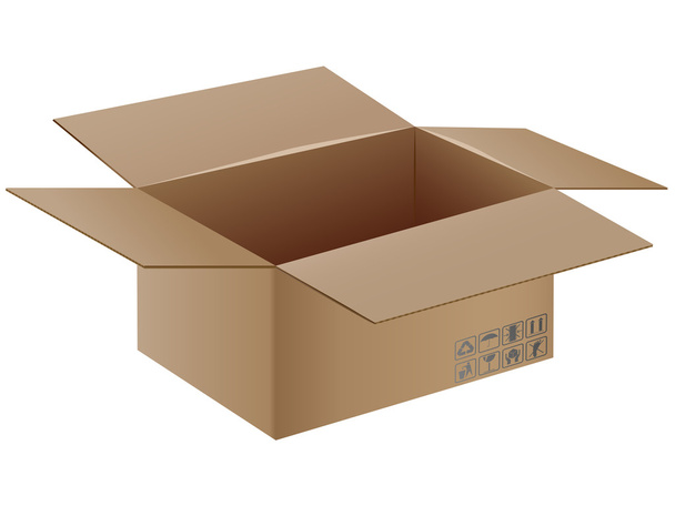 Cardboard box. Vector drawing Stock Vector by ©Marinka 102918684