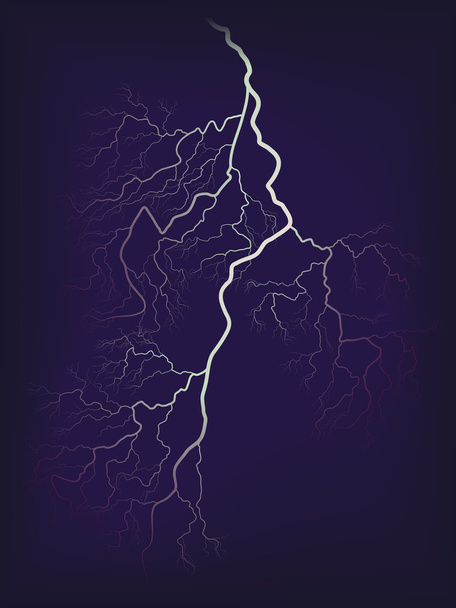 Background of lightning at night. - Vector, Image