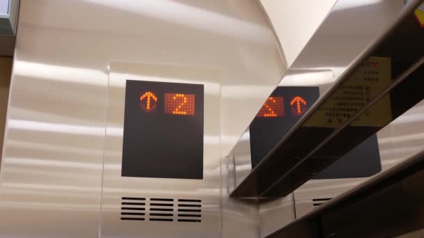 ショッピング モール内の 8 階からエレベーターを取っている人々 の動き - 映像、動画