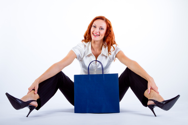 Business woman with bag - Photo, Image