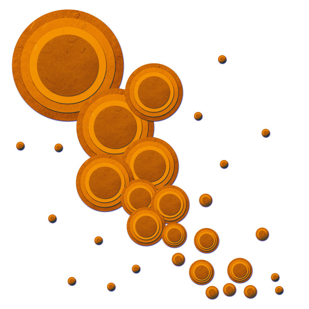 ライス ペーパー オレンジ色の幾何学的な実像をカット - 写真・画像