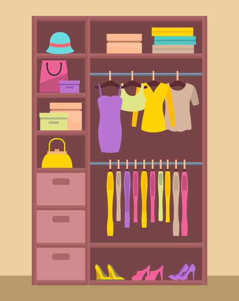 Clothing Store and Clothes Vector Illustration - Vektor, Bild