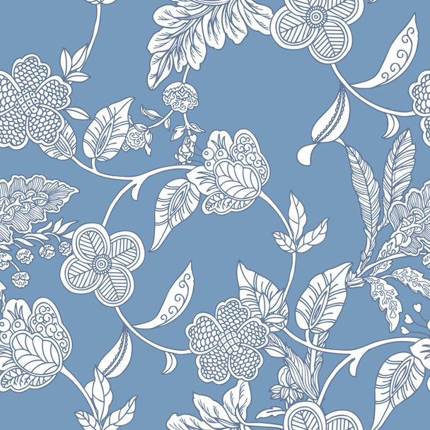 Elegance Seamless pattern with flowers ornament - Vector, Image
