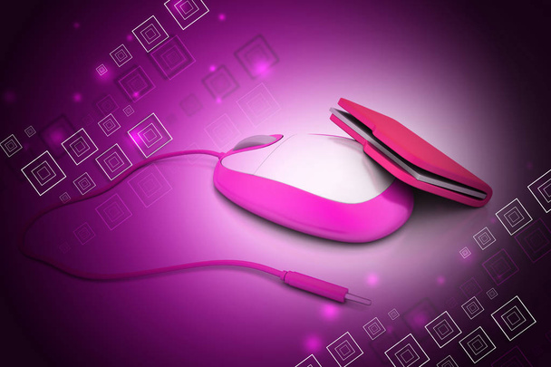 Computer mouse with file folder, technology concept - Fotó, kép
