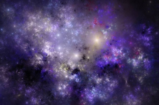 Μοβ φράκταλ νυχτερινό ουρανό, ψηφιακά έργα τέχνης για δημιουργική Γραφιστικής - Φωτογραφία, εικόνα