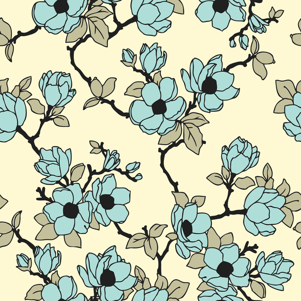 Elegance Seamless pattern with flowers - Vektor, Bild