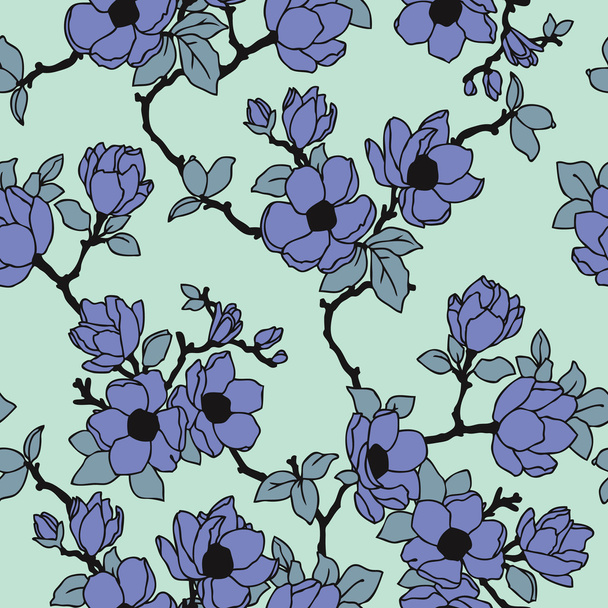 Elegance Seamless pattern with flowers - Vetor, Imagem